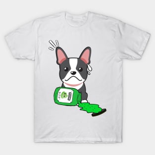 Cute French Bulldog spilled a jar of Wasabi T-Shirt